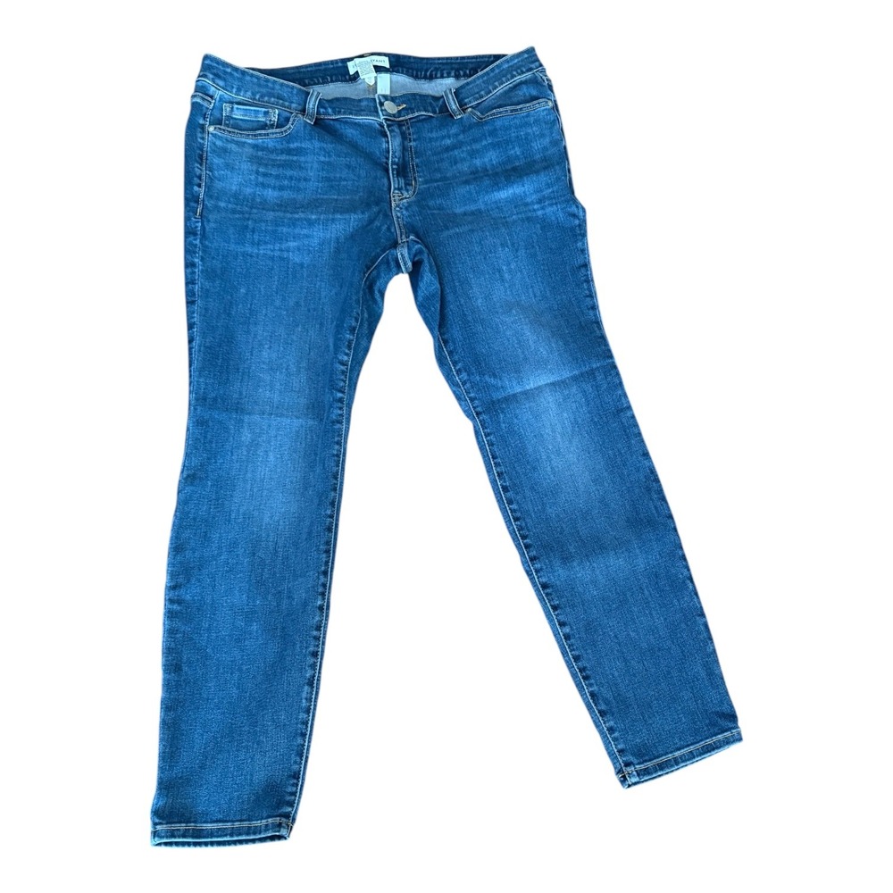 Lane Bryant Skinny Jeans Womens 20 Blue Medium Wash Stretch Denim 0241